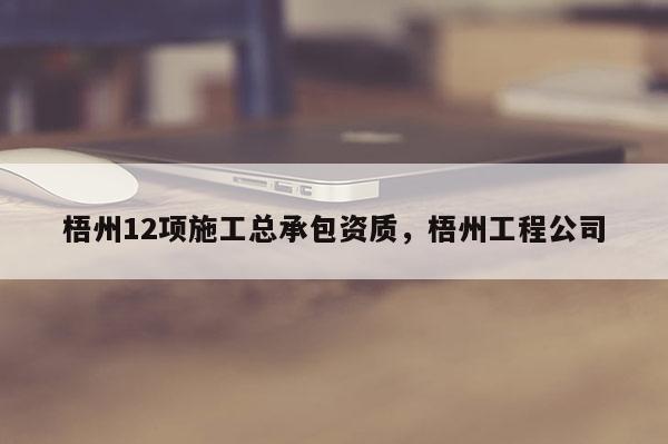 梧州12项施工总承包资质，梧州工程公司